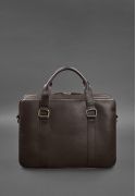 Фото Кожаная сумка для ноутбука и документов темно-коричневая (BN-BAG-37-choko)